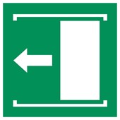 Porte coulissante gauche