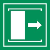 Porte coulissante vers la droite - Pictogramme