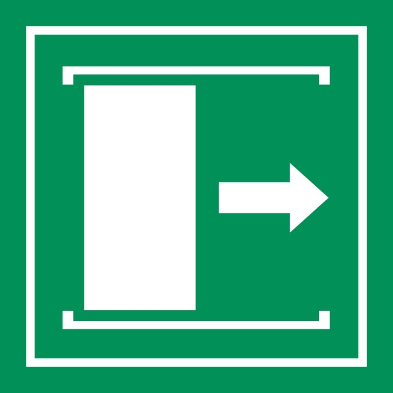 Porte coulissante vers la droite - Pictogramme
