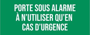 Porte sous alarme
