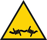 Risque de fils barbelés