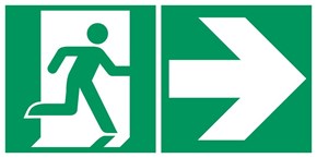 Sortie de secours flèche droite - Pictogramme