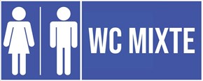 Toilettes mixtes - Pictogramme