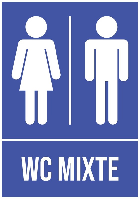 Toilettes mixtes - Pictogramme