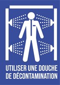 Utiliser une douche de décontamination - Pictogramme
