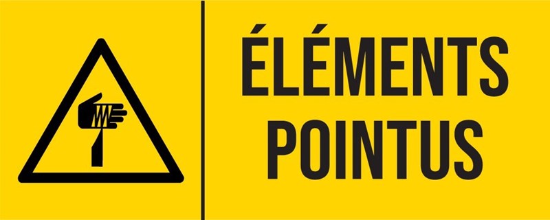 Éles tárgyak – a kéz megvágásának veszélye – Piktogram