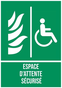 Espace d'attente sécurisé - Pictogramme