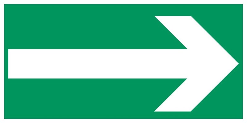 Sortie de secours flèche droite