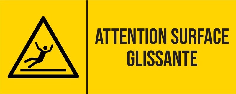 Surface glissante - Pictogramme