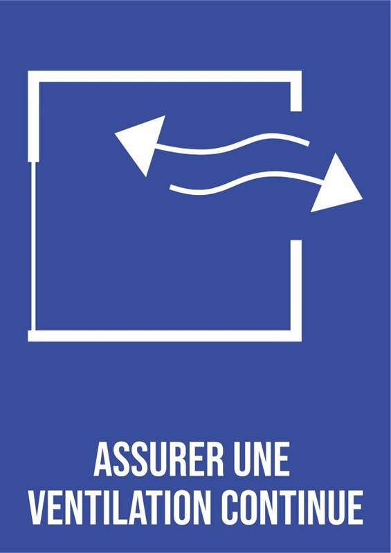 Assurer une ventilation continue - Pictogramme