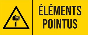 Eléments pointus risque de coupure de la main - Pictogramme