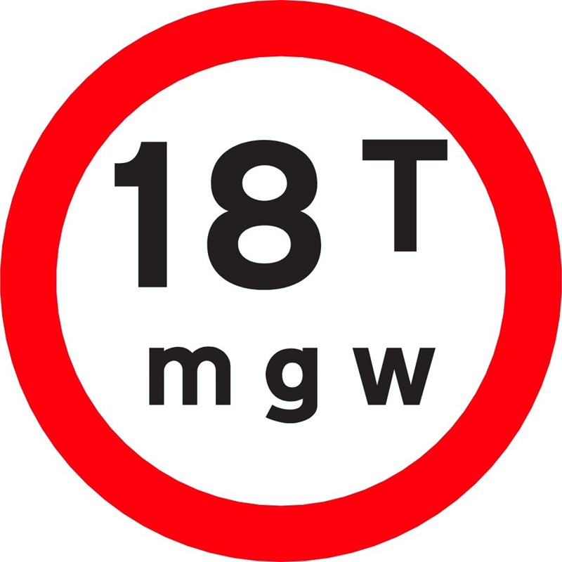 Interdit aux poids lourds de plus de 18 t