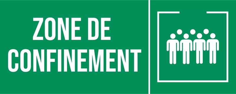 Zone de confinement - Pictogramme