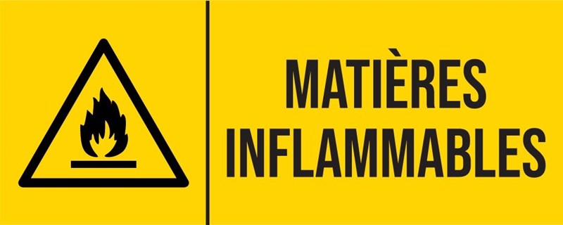 Matières inflammables - Pictogramme
