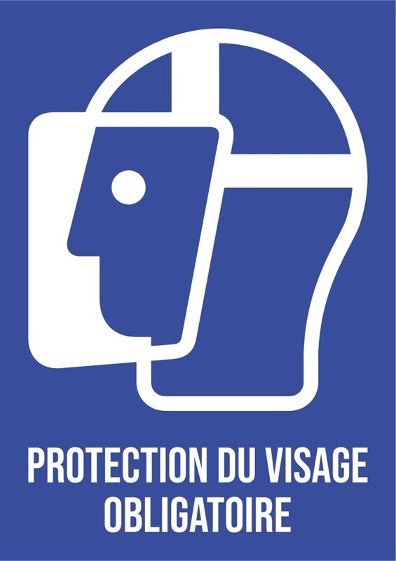 Obbligo di protezione del viso - Pittogramma