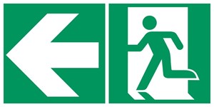 Sortie de secours flèche gauche - Pictogramme