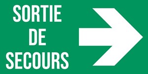 Sortie de secours flèche droite