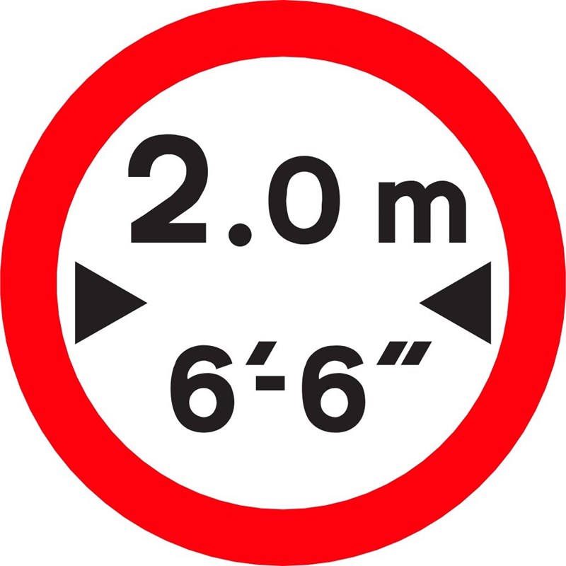 Largeur limitée a 2 m