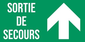 Sortie de secours flèche haut