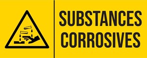 Substances corrosives - Pictogramme