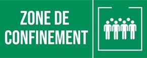 Zone de confinement - Pictogramme
