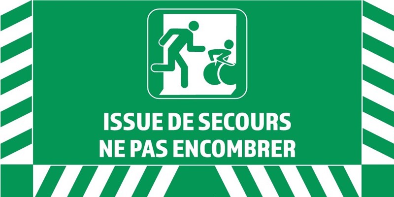 Issue de secours - Au sol
