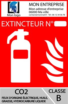 Extincteur type B personnalisable