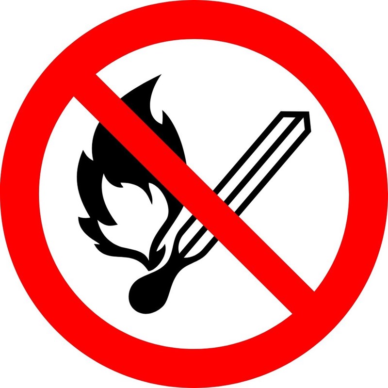 Interdit aux etincelles et feu
