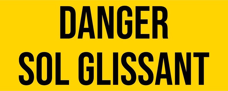Danger sol glissant