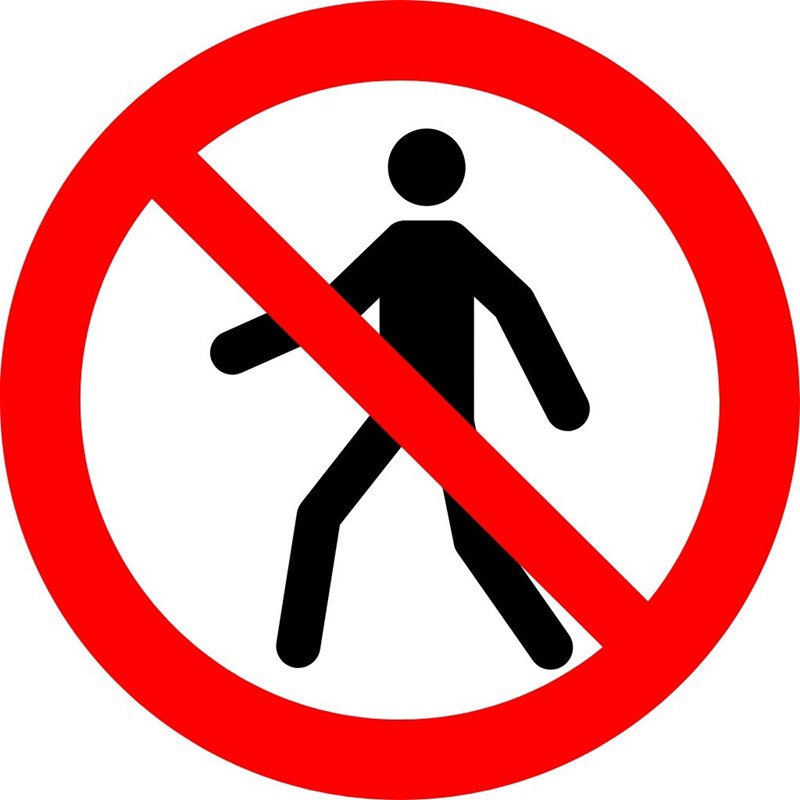 Interdit aux pietons