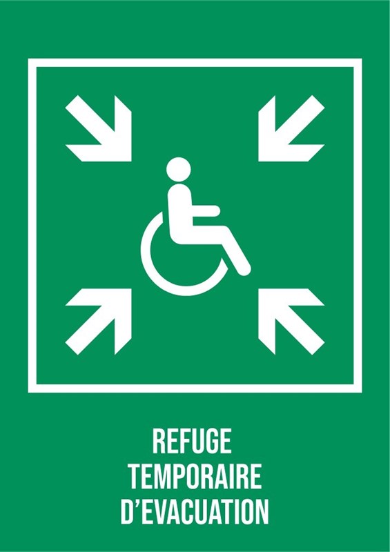 Refuge temporaire d'évacuation - Pictogramme