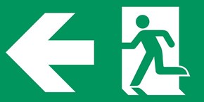 Sortie de secours flèche gauche - Pictogramme