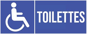 Toilettes accès PMR - Pictogramme