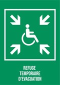 Refuge temporaire d'évacuation - Pictogramme