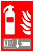 Extincteur type B, avec flèche