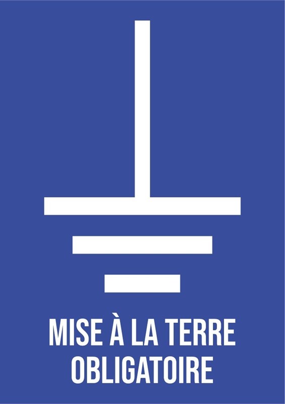 Mise à la terre obligatoire - Pictogramme