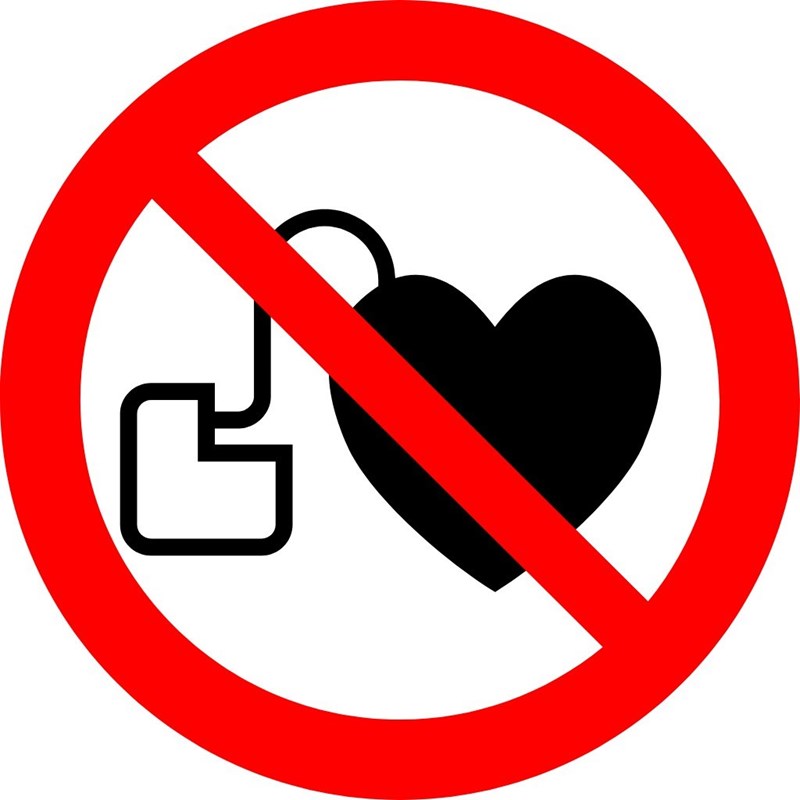 Interdit aux personnes avec un pacemaker