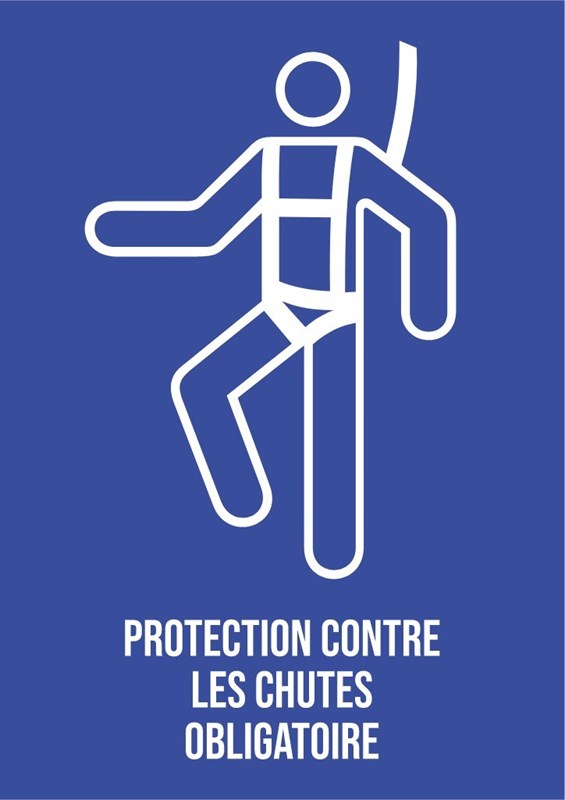 Protection contre les chutes obligatoire - Pictogramme
