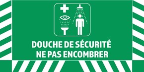 Prysznic bezpieczeństwa – nie zastawiać – montowany na podłodze