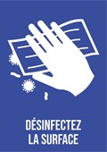 Désinfectez la surface - Pictogramme
