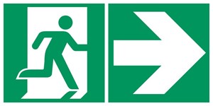 Sortie de secours flèche droite - Pictogramme