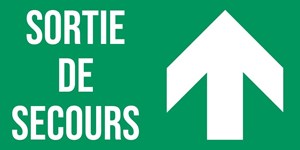 Sortie de secours flèche haut