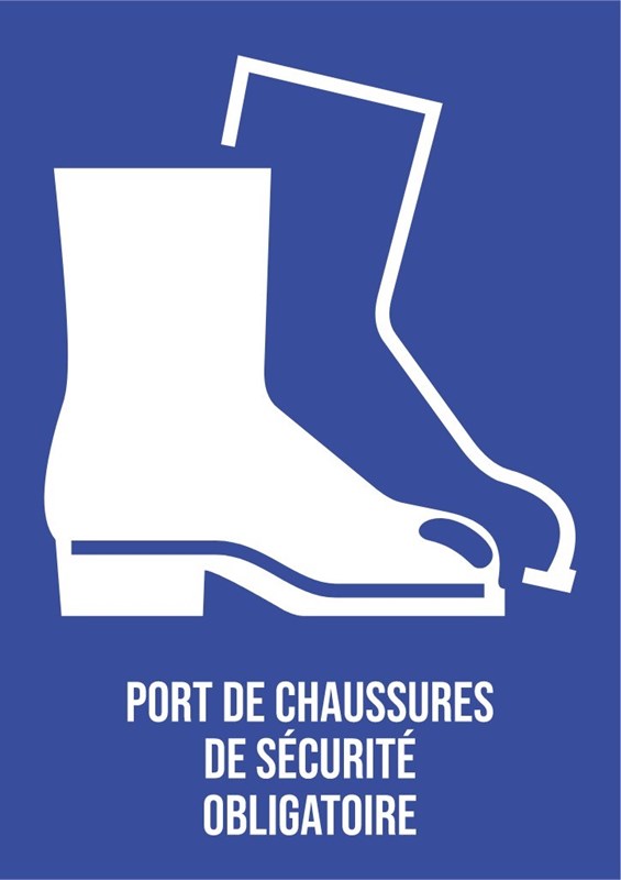 Port de chaussures de sécurité obligatoire - Pictogramme