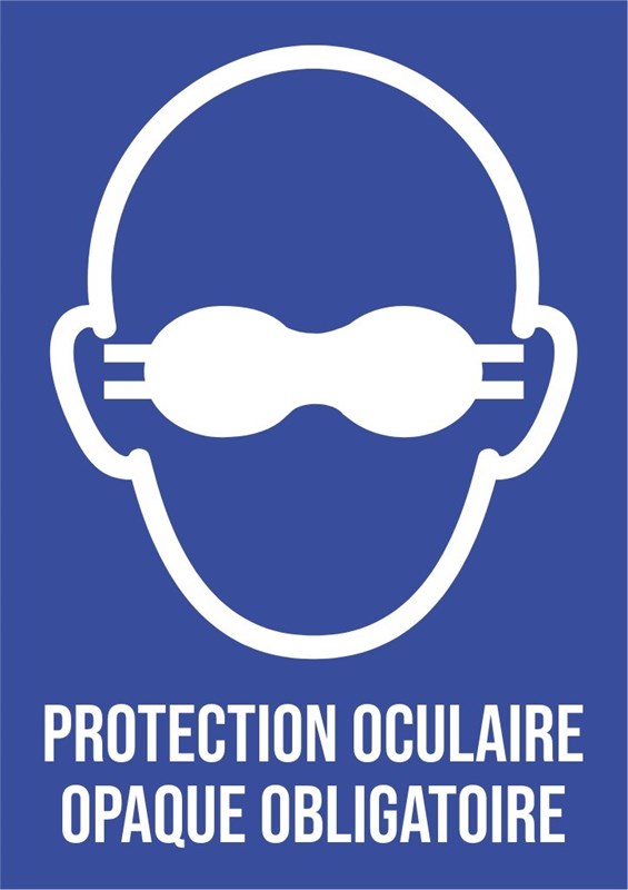 Protecție oculară opacă obligatorie - Pictogramă