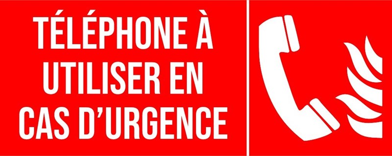 Téléphone à utiliser en cas d'urgence
