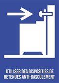 Utiliser des dispositifs de retenue anti-basculement - Pictogramme