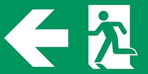 Sortie de secours flèche gauche - Pictogramme