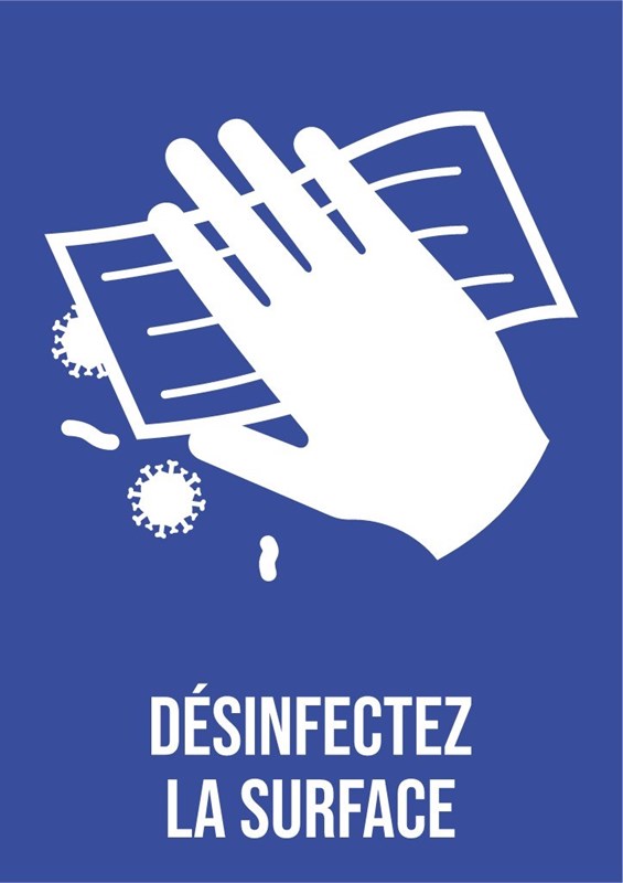 Désinfectez la surface - Pictogramme