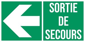 Sortie de secours flèche gauche