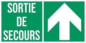 Sortie de secours flèche haut